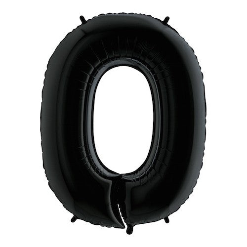 Folie cijfer 66 cm zwart