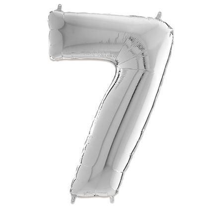 Folie Cijfer 102 cm zilver