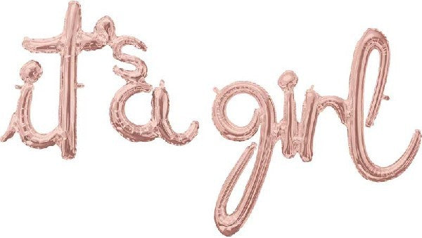 It's a Girl - Rose Gold - Script