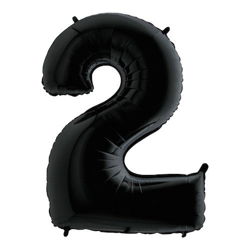 Folie cijfer 66 cm zwart