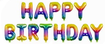 Foliescript 'Happy Birthday' Multicolor