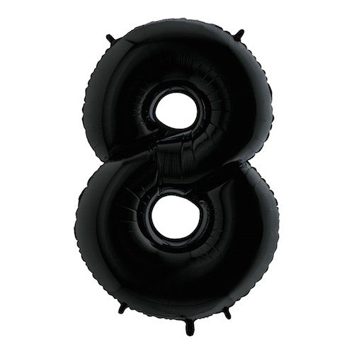 Folie cijfer 66 cm zwart