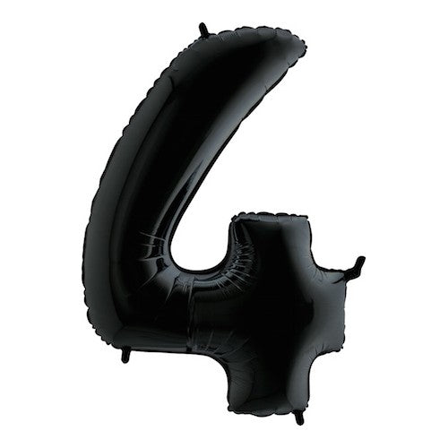 Folie cijfer 66 cm zwart