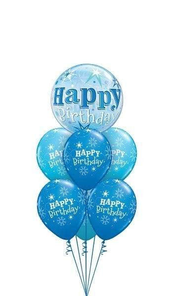 Birthday Blue Starburst Sparkle Ballonboeket