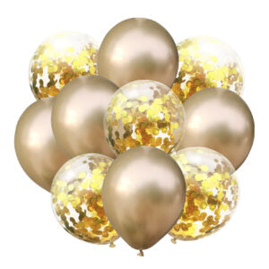 Ballonboeket Confetti / Chrome Goud