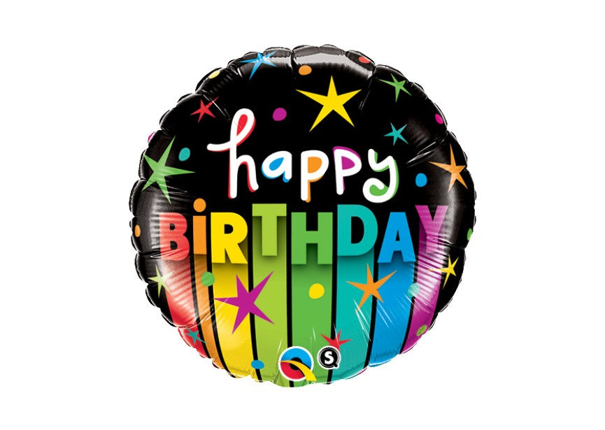 Happy Birthday - Colorful Stripes