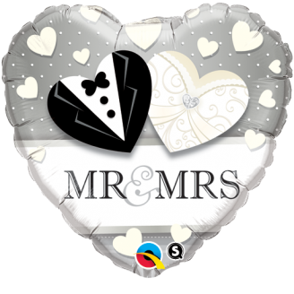 Heart Mr & Mrs - Tuxedo & Gown
