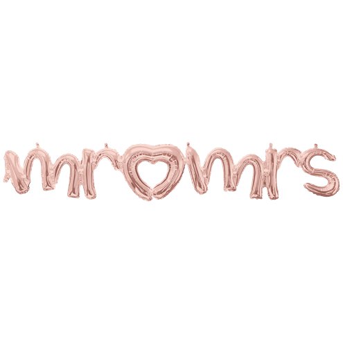 MR & MRS Rosé Foil Script