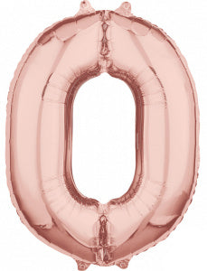Folie Cijfer 66 cm rosé goud