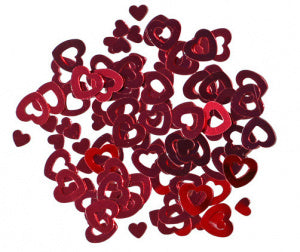 Confetti metallic hearts