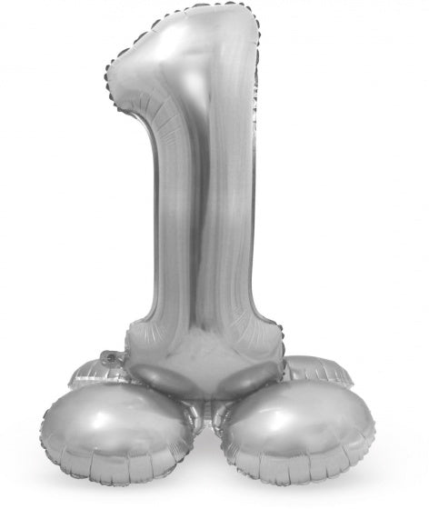 Folie Cijfer Standup 72 cm zilver