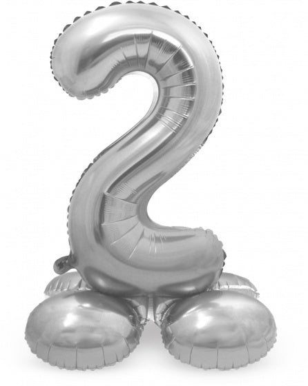 Folie Cijfer Standup 72 cm zilver