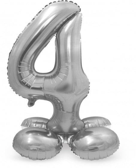 Folie Cijfer Standup 72 cm zilver