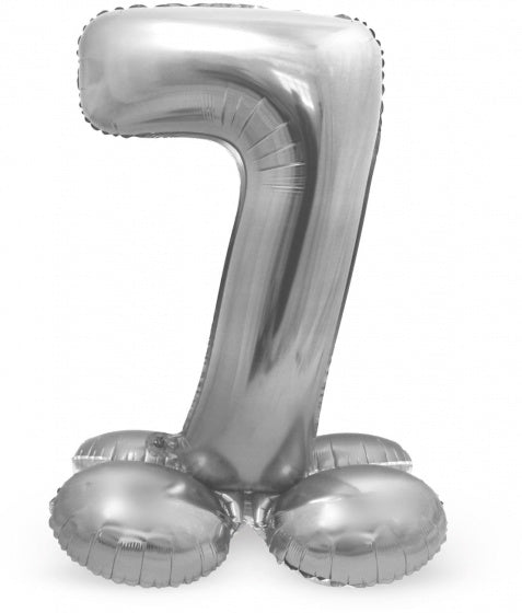 Folie Cijfer Standup 72 cm zilver