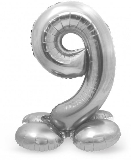 Folie Cijfer Standup 72 cm zilver