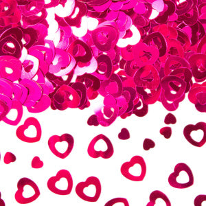 Confetti metallic hearts
