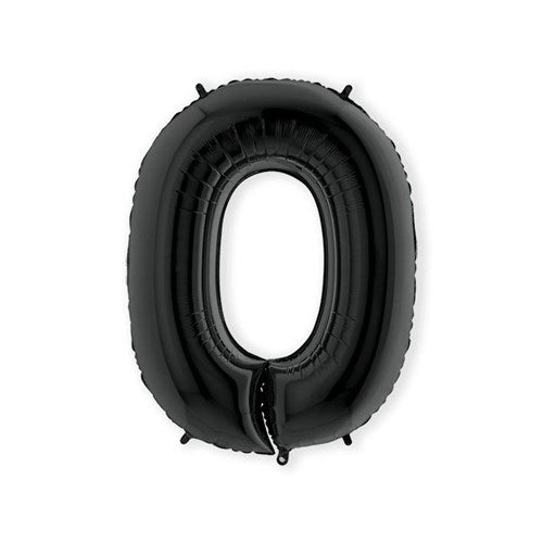 Folie cijfer 102 cm zwart