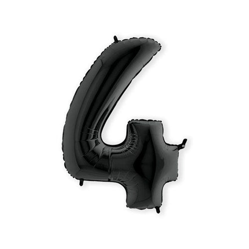 Folie cijfer 102 cm zwart