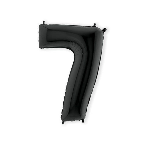 Folie cijfer 102 cm zwart