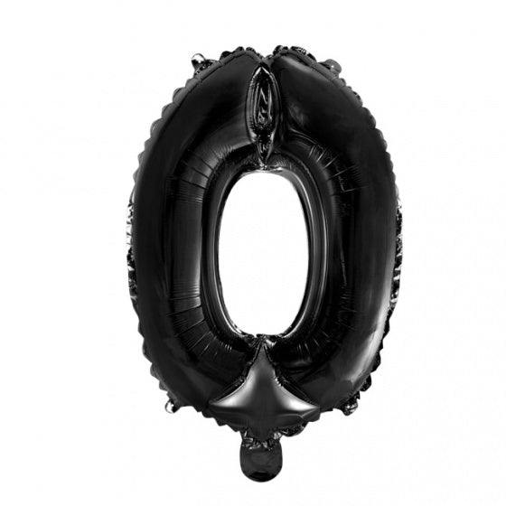 Folie cijfer 36 cm zwart