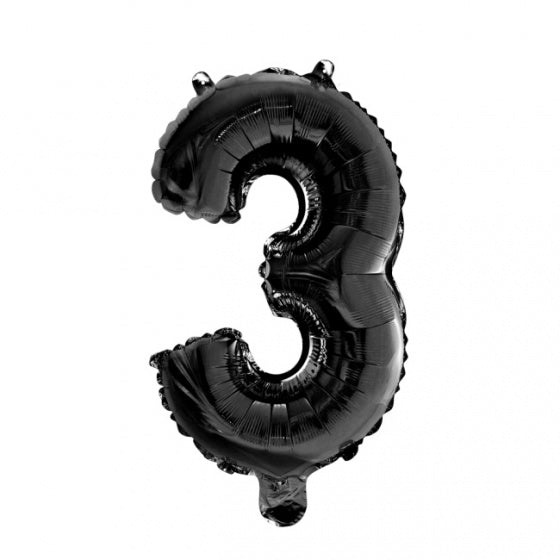 Folie cijfer 36 cm zwart