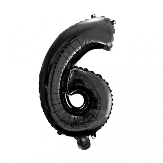 Folie cijfer 36 cm zwart