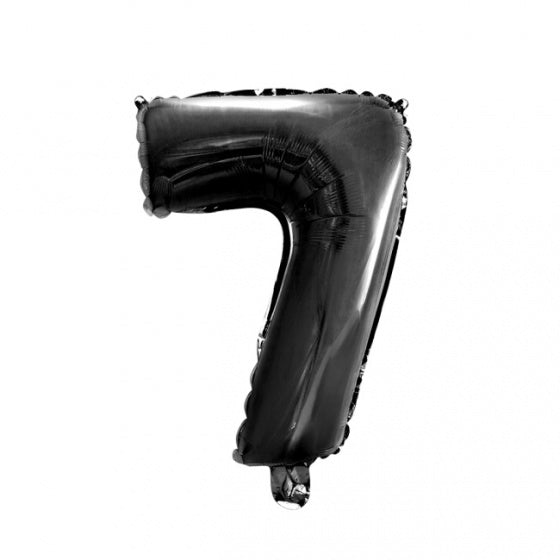 Folie cijfer 36 cm zwart