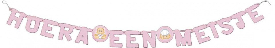 Letterslinger Hoera Een Meisje / Jongen