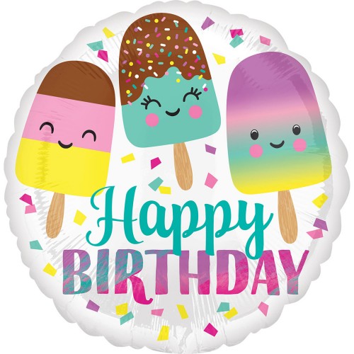Happy Birthday - Ice Cream Popsicle
