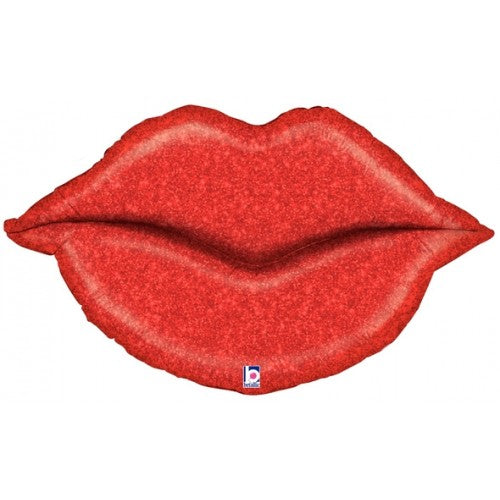 Red Glitter Lips
