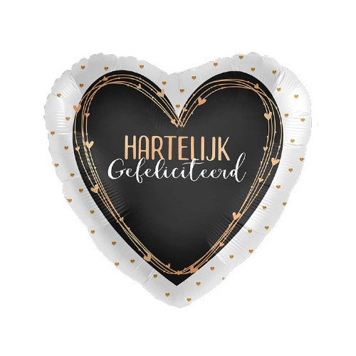 Hartelijk Gefeliciteerd - Zwart Hart