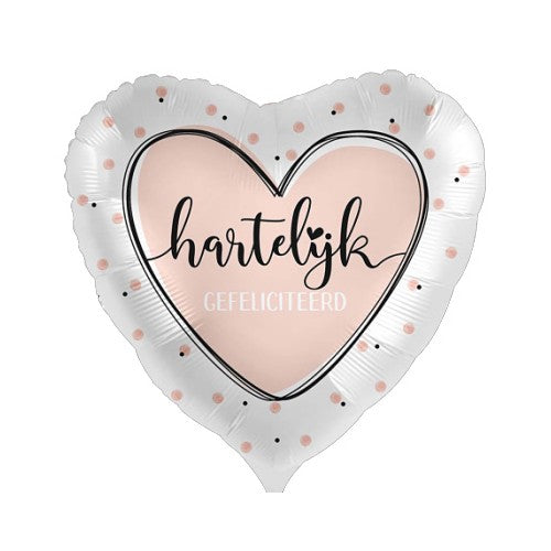 Hartelijk Gefeliciteerd - Rose Gold Hart