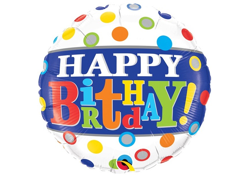 Happy Birthday - Banner and Dots
