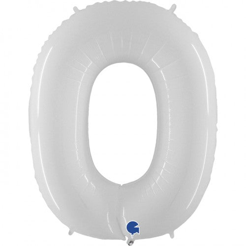 Helium folie cijfer wit