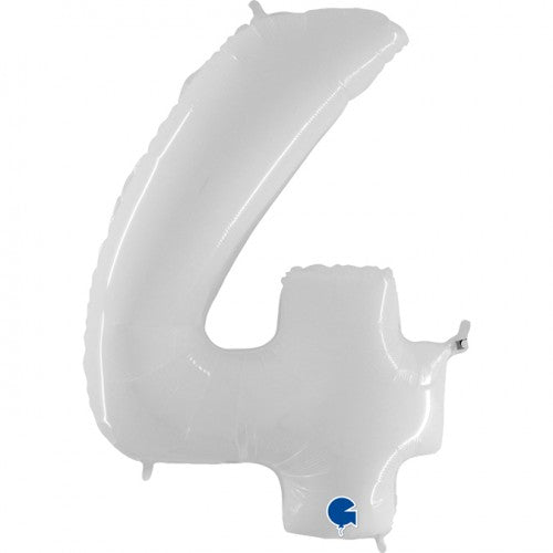 Helium folie cijfer wit