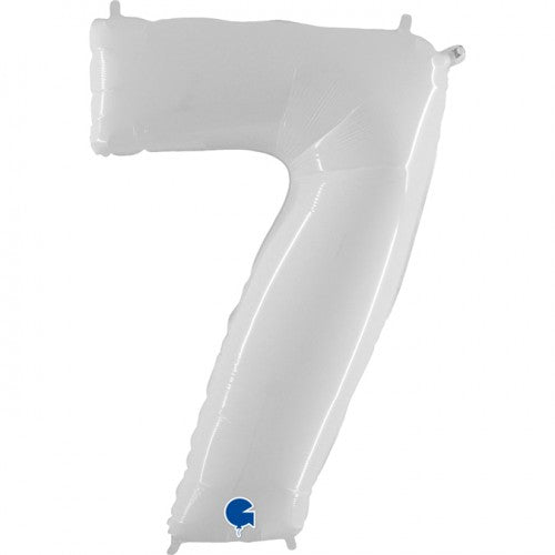 Helium folie cijfer wit