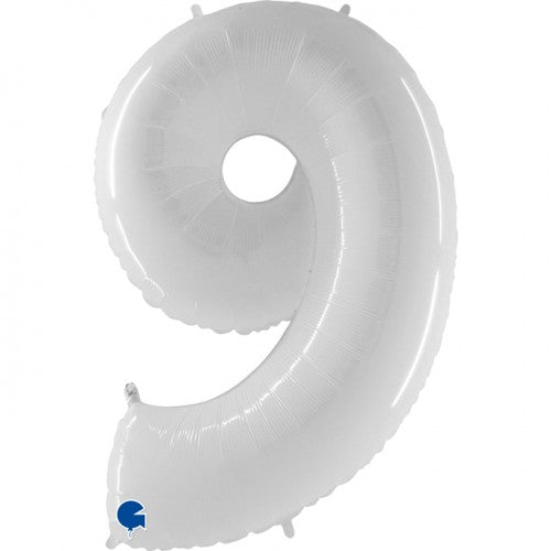 Helium folie cijfer wit