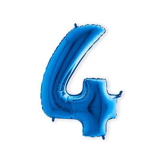 Helium folie cijfer blauw