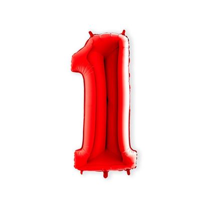 Folie Cijfer 102 cm rood