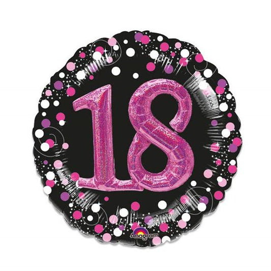 Folie ballon Sparkling Pink 3D