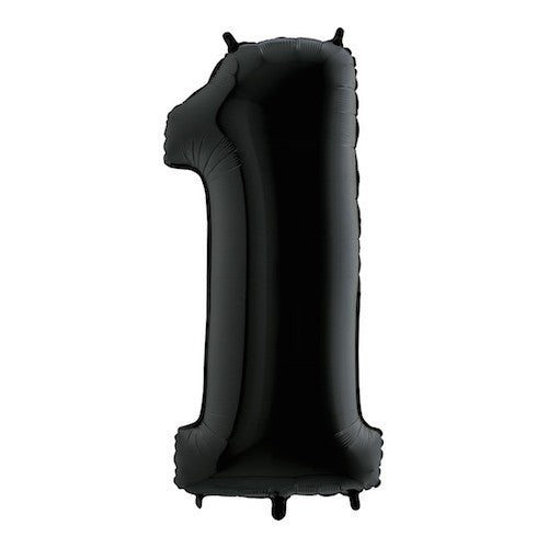 Folie cijfer 66 cm zwart