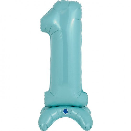 Cijfer Standup 64 cm pastel blauw
