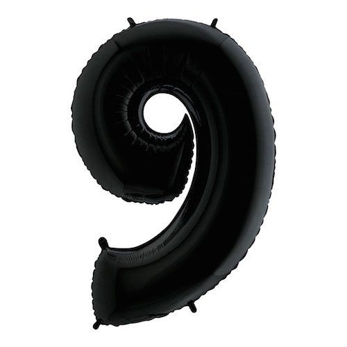 Folie cijfer 66 cm zwart