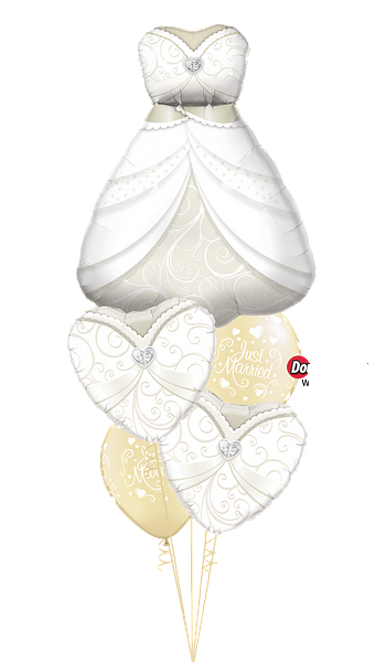 Beautiful Bridal Gown Ballonboeket