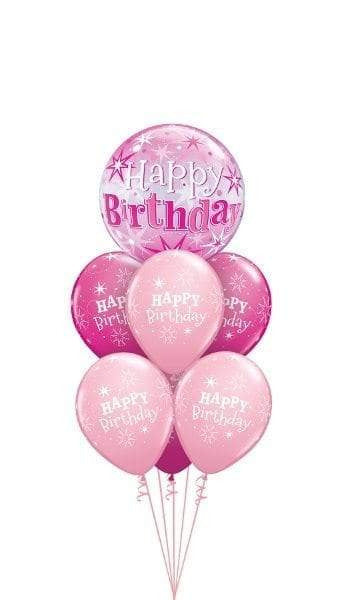 Birthday Pink Starburst Sparkle Ballonboeket