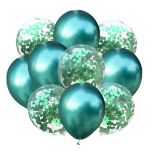 Ballonboeket Confetti / Chrome Groen
