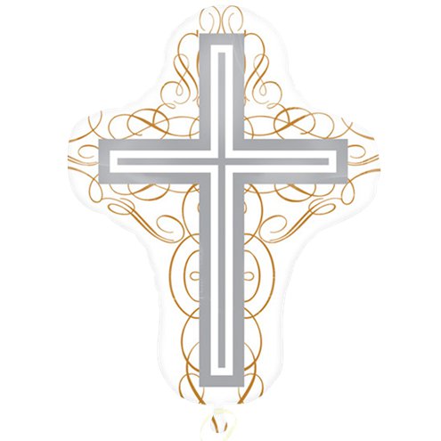 Elegant Cross SuperShape Balloon