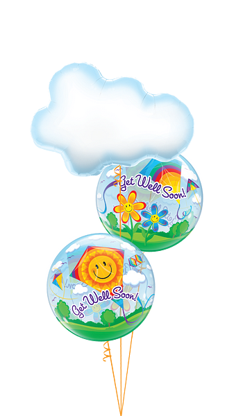 Get Well Clouds & Kites Ballonboeket