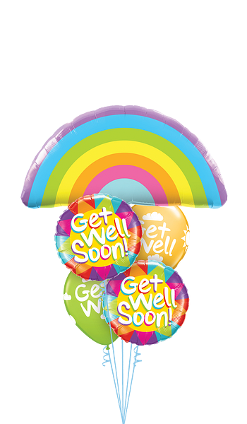 Get Well Rainbow Ballonboeket
