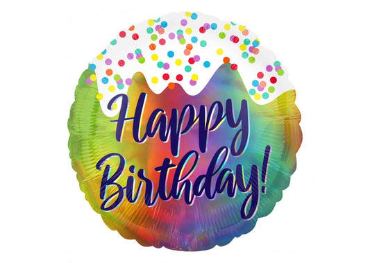 Happy Birthday - Frosted Confetti Iridescent